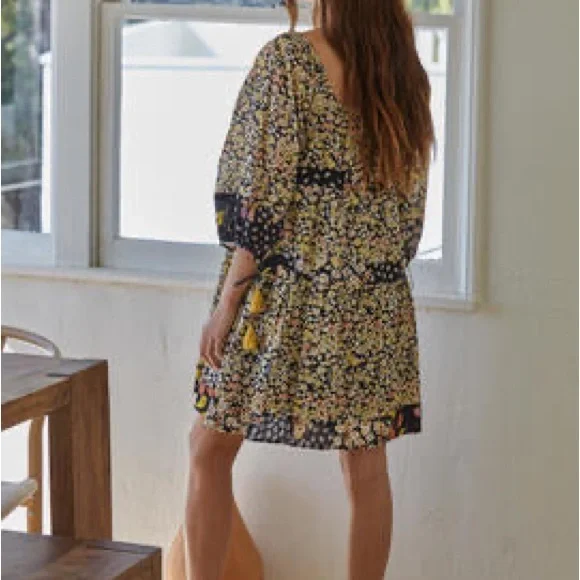 By together Floral Black and Yellow Dress - Picture 3 of 4